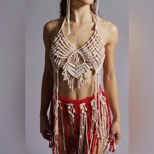 Original GoodVibeGoda Handmade Macramé Halter Top